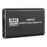 Captura De Vídeo Audio Micrófono Hdmi, 4k Ultra Hd Usb 3.0