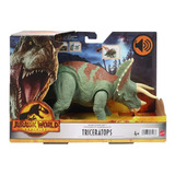 Jurassic World Mattel Triceratops Ruge Y Ataca Dinosaurio