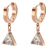 Aretes De Acero Inoxidable Enso Para Mujer Eje3256r Oro Rosa