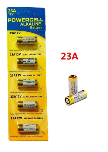 Pack 5 Pila 23a Powercell A23 Alcalina Batería 12v 