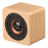 Altavoz Bluetooth Inalámbrico De Madera Vintage Cuadrado