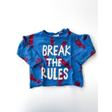 Remera Zara Bebe Azul Talle 9-12 Meses No Cheeky Mimo