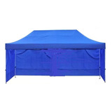 Toldo Plegable Lona Con Paredes  Impermeable 2x3mts Azul