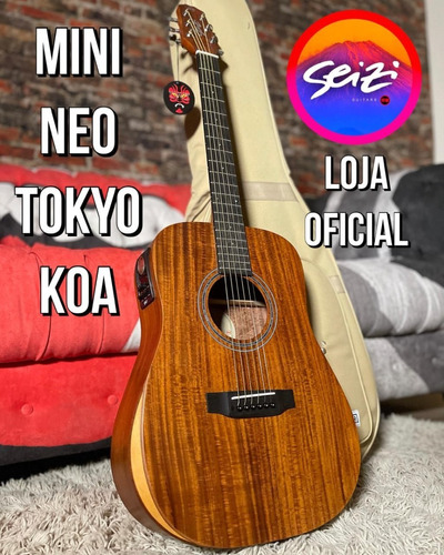 Violão Seizi Mini Neo Tokyo Koa Com Bag