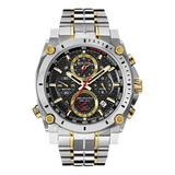 Reloj Bulova De Acero Plateado Y Dorado Para Hombre