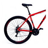 Bike Aro 29 Trilha Shimano Acera 27 Marchas F. Hidraulico Cor Vermelho Tamanho Do Quadro 19