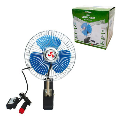 Ventilador Automotivo 12v Com Garra 6 Pol