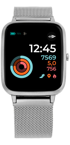 Smartwatch Mormaii Life Full Display Prata - Molifeal/7k