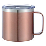 Taza Termica 14oz Liso Acero Inoxidable Termo Color Rose Gold