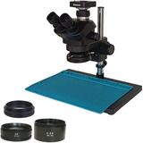 Microscopio Trinocular Con Cámara 7x-50x 2k 0.5x Adapter