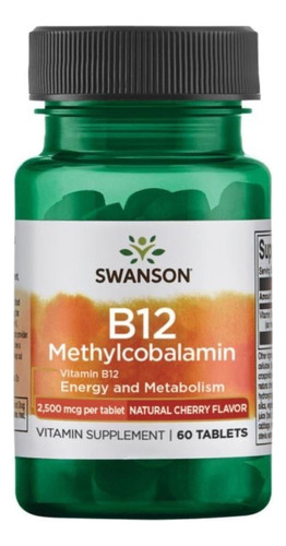  Vitamina B-12 Metilcobalamina/ Sabor A Cereza/60 Tabletas 