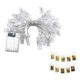 Guirnalda Luces Led Clips 20 Pinzas Perritos Porta Fotos 4mt