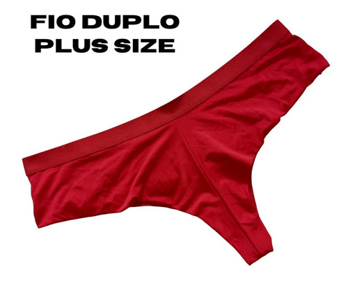 10 Calcinhas Fio Dental Duplo Plus Size Lateral Larga Barato