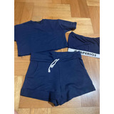 Conjunto 3 Peças Shorts De Moletom Tamanho P