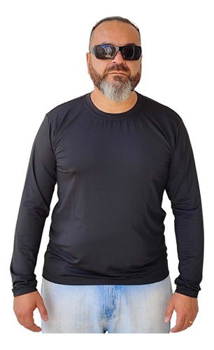 Camiseta Blusa Plus Size Uv Masculino Proteção Solar Térmica