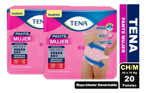 Tena Pants Mujer Ropa Interior Desechable X2 Elige Talla