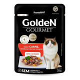 Premier Golden Gourmet Gatos Castrados Carne Arroz Int Sachê