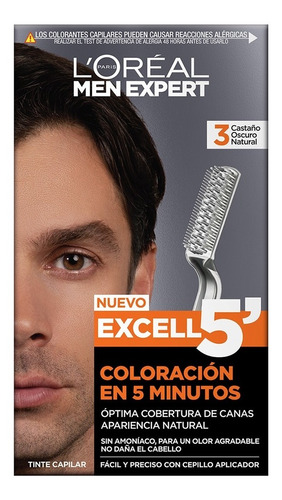 Tinte Para Cabello Excell 5 L'oréal Paris Tono 3 Castaño