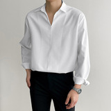 Blusa Holgada Y Elegante Para Hombre, Casual, De Negocios