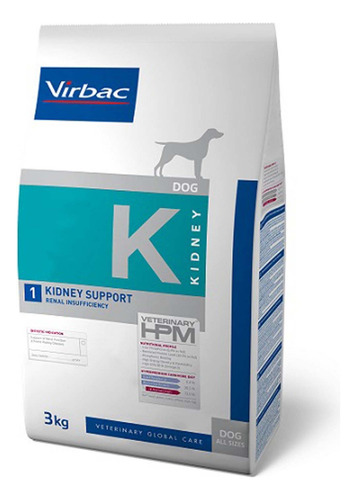 Alimento Virbac Veterinary Hpm Kidney Support Renal Insuficiency Para Perro Sabor Mix En Bolsa De 3kg