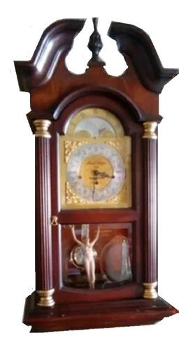 Reloj Antiguo Pared Péndulo Grand Father Cuerda Faselunar