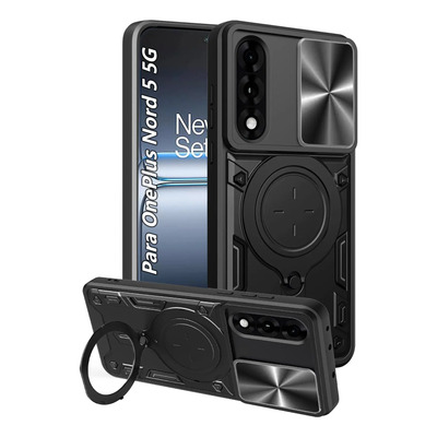 Ustiya Funda Para Oneplus Nord 5 5g Case Uso Rudo Protector Cámara Carcasa Soporte Grado Acrílico Negro | Meses sin interés