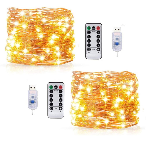 Cintas De Luces Led Con Mando A Distancia 10m 2 Piezas