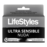 Preservativos Lifestyles Ultra Sensible Nuda 12 Unidades