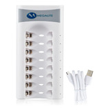 Cargador Inteligente Para 8 Pilas Aa-aaa P808-u Usb Megalite