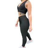 Conjunto Calça Legging Lisa Suplex +top Cropped Fitness Bojo