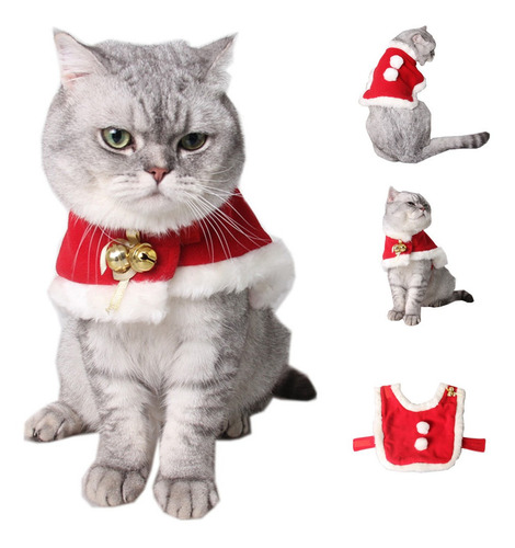 Moda Gato Mascota Ropa Capa Navidad Mascota Trajes Pequeños