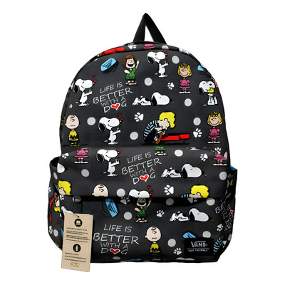 Mochila Vans Snoopy Peanuts Old Skool Color Gris Oscuro | Envío gratis