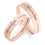 Alianças Casamento 4mm Banhada Ouro Rose 18k + Brindes (814)