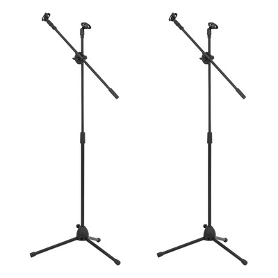 Pedestal Para Micrófono Doble Boom Atril Profesional Set 2pz | Meses sin interés