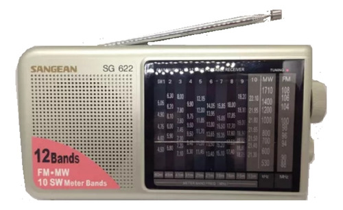 Radio Multibanda Sangean Sg 622 Am Fm Sw 12 Bandas Portatil