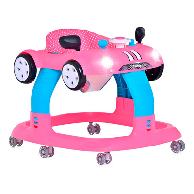 Andadera Para Bebe Auto Girl 3 Niveles De Altura Prinsel7118 Color Rosa | Envío gratis