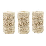 3 Peças Fio Barbante Sisal 2mm - 500mts Para Artesanato 