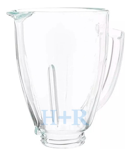 H + R Vaso Compatible Oster Redondo Vidrio Contemporaneo