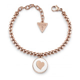 Pulsera Guess Summer Love Corazon L Color Dorado Boleta