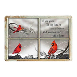 Cartel De Chapa Vintage Cardinal Bird3 Al Lado De Venta...