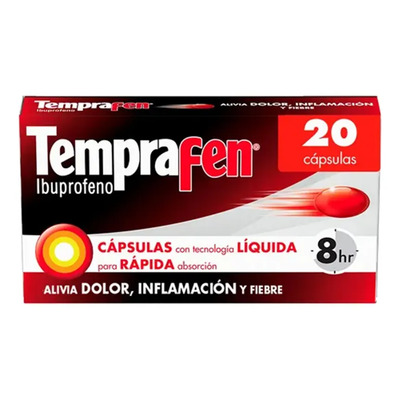 Cápsulas De Temprafen Ibuprofeno x20 De 400mg Tempra | Envío gratis