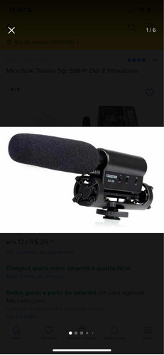 Microfone Takstar  Sgc - 598 P/dsrl E Fimadoras