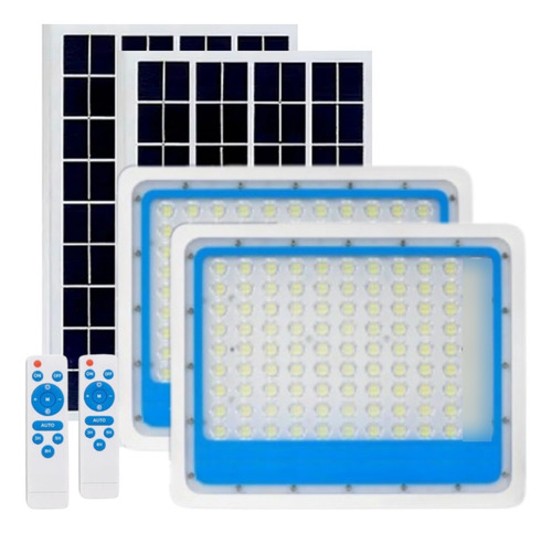 Kit 2 Refletor Solar Luminária 300w Prova Dágua Led C-nf