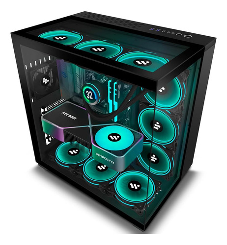 Kediers Pc Case 7 Pwm Cases Fans,argb Mid Tower Atx Gaming C