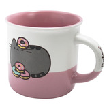 Taza Grande Para Cafe Gato Pusheen Porcelana Diseño 350ml Diseño Blanco