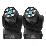 Kit 2 Moving Head Spot Led 60w 8 Cores Prisma + Wash 6x12w