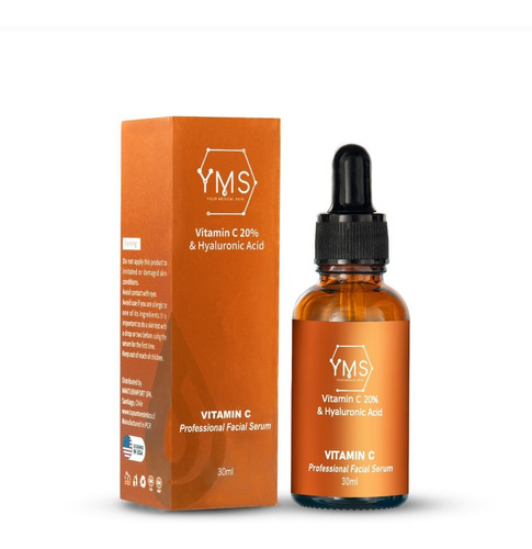 Serum Facial Yms Vitamina C 20% Con Acido Hialuronico