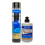 Kit Shampoo Minoxidil + Crema Para Peinar Colageno Sin Sal 