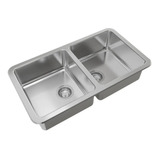 Pileta Bacha Doble P/cocina Johnson Acero Inox. Quadra Q76