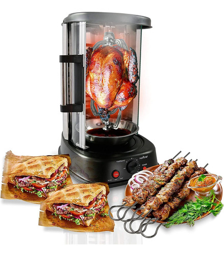 Máquina Asadora Nutrichef Para Shawarma, Negro, 1500 W